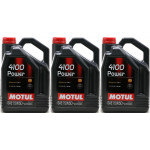 Motul 4100 Power 15W-50 Motoröl 3x 5 = 15 Liter