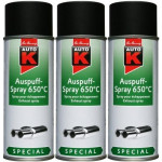 Auto-K Special Auspuffspray 650°C schwarz, 3x 400 Milliliter