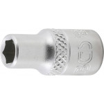 BGS Steckschlüssel-Einsatz Sechskant | Antrieb Innenvierkant 6,3 mm (1/4