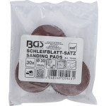 BGS Schleifblatt-Satz für Exzenterschleifer | Ø 30 mm | K 60 - 80 - 120 | 30-tlg.