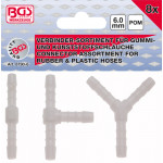 BGS Schlauchverbinder-Sortimente | kraftstoffbeständig | 6 mm | 8 tlg.