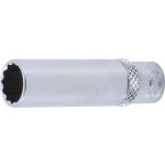 BGS Steckschlüssel-Einsatz Zwölfkant, tief | Antrieb Innenvierkant 6,3 mm (1/4