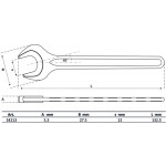 BGS Einmaulschlüssel | DIN 894 | SW 13 mm