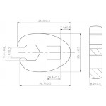 BGS Hahnenfußschlüssel | Antrieb Innenvierkant 10 mm (3/8