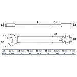BGS Ratschenring-Maulschlüssel | umschaltbar | SW 8 mm
