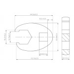 BGS Hahnenfußschlüssel | Antrieb Innenvierkant 10 mm (3/8