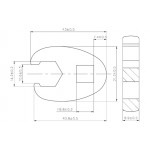 BGS Hahnenfußschlüssel | Antrieb Innenvierkant 10 mm (3/8