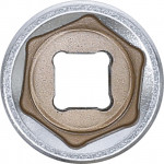 BGS Steckschlüssel-Einsatz Sechskant, tief | Antrieb Innenvierkant 6,3 mm (1/4