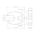 BGS Hahnenfußschlüssel | Antrieb Innenvierkant 10 mm (3/8