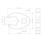 BGS Hahnenfußschlüssel | Antrieb Innenvierkant 10 mm (3/8