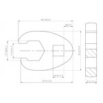 BGS Hahnenfußschlüssel | Antrieb Innenvierkant 10 mm (3/8