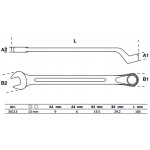 BGS Maul-Ringschlüssel, gekröpft | SW 13 mm