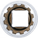 BGS Steckschlüssel-Einsatz Gear Lock, tief | Antrieb Innenvierkant 10 mm (3/8