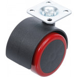 BGS Lenk-Doppelrolle | rot/schwarz | 50 mm