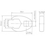 BGS Hahnenfußschlüssel | Antrieb Innenvierkant 12,5 mm (1/2