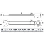BGS Ratschenring-Maulschlüssel | abwinkelbar | SW 12 mm