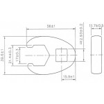 BGS Hahnenfußschlüssel | Antrieb Innenvierkant 12,5 mm (1/2