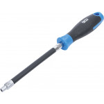 BGS Flexibler Schraubendreher mit Rundgriff | E-Profil E6 | Klingenlänge 150 mm