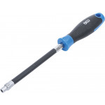 BGS Flexibler Schraubendreher mit Rundgriff | E-Profil E7 | Klingenlänge 150 mm