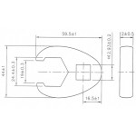 BGS Hahnenfußschlüssel | Antrieb Innenvierkant 12,5 mm (1/2