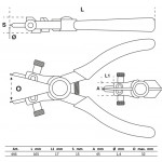 BGS Sprengringzange | für Innensicherungen | 165 mm