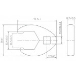 BGS Hahnenfußschlüssel | Antrieb Innenvierkant 12,5 mm (1/2