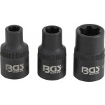 BGS Steckschlüssel-Einsatz-Satz | Keil-Profil (für RIBE) M6S, M8S, M12S | 3-tlg.