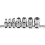 BGS Steckschlüssel-Einsatz-Satz E-Profil | Antrieb Innenvierkant 6,3 mm (1/4