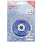 BGS Topfbürste | Aufnahme M14 x 2,0 mm | Ø 75 x 57 mm