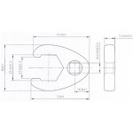 BGS Hahnenfußschlüssel | Antrieb Innenvierkant 12,5 mm (1/2
