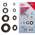 BGS Gummi-Durchgangstüllen-Sortiment | Zoll | 180-tlg.
