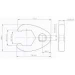 BGS Hahnenfußschlüssel | Antrieb Innenvierkant 12,5 mm (1/2