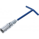 BGS Zündkerzenschlüssel mit T-Griff, Gelenkfeder | Sechskant SW 16 mm / SW 21 mm