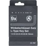BGS Winkelschlüssel-Satz | Innensechskant 1,5 - 10 mm | 9-tlg.