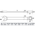 BGS Ratschenring-Maulschlüssel | abwinkelbar | SW 19 mm