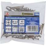 BGS Mehrzweckschrauben | Kreuzschlitz PZ2 | 4,0 x 40 mm | 150 Stück