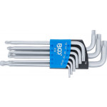 BGS Winkelschlüssel-Satz | T-Profil (für Torx) mit Kugelkopf | T10 - T50 | 9-tlg.