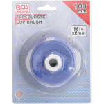 BGS Topfbürste | Aufnahme M14 x 2,0 mm | Ø 100 x 67 mm