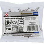 BGS Mehrzweckschrauben | T-Profil (für Torx) T20 | 4,0 x 40 mm | 150 Stück