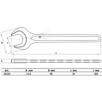 BGS Einmaulschlüssel | DIN 894 | SW 34 mm