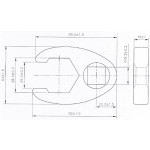 BGS Hahnenfußschlüssel | Antrieb Innenvierkant 20 mm (3/4
