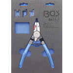 BGS Sprengringzange | für Außen-/Innensprengringe | auswechselbare Spitzen | 180 mm