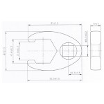 BGS Hahnenfußschlüssel | Antrieb Innenvierkant 20 mm (3/4