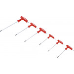 BGS Schraubendreher-Satz mit T-Griff und seitlicher Klinge | T-Profil (für Torx) mit Bohrung T10 - T40 | 6-tlg.