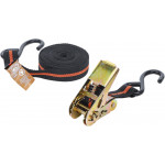 BGS Knarren-Spannband | mit 2 schweren Haken | 5 m x 24 mm