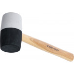 BGS Gummihammer | Hickory-Stiel | schwarz-weißer Kopf | Ø 63 mm | 840 g