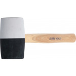 BGS Gummihammer | Hickory-Stiel | schwarz-weißer Kopf | Ø 63 mm | 840 g