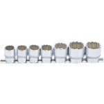 BGS Steckschlüssel-Einsatz-Satz, Zwölfkant | Antrieb Innenvierkant 12,5 mm (1/2