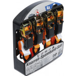 BGS Knarren-Spannband-Satz | mit schweren Haken | 5 m x 25 mm | 4-tlg.