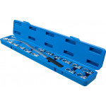 BGS Spannrollenschlüssel-Satz | Zwölfkant SW 12 - 19 mm / E-Profil SW E10 - E18 | 15-tlg.